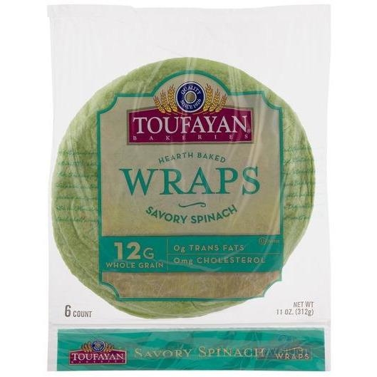 Toufayan Wraps Savory Spinach 11 Oz