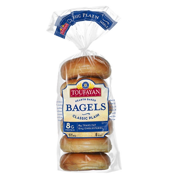 Toufayan Bagel Classic Plain 20 Oz