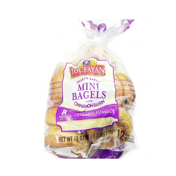 Toufayan Bagel Cinnamon Raisin 510 G
