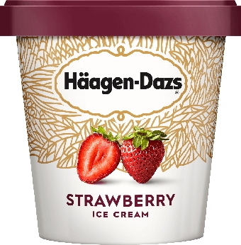 Haagen Dazs Ice Cream Strawberry 1 Pt
