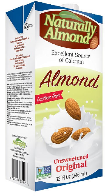 Naturally Almond Milk Uns Original 946 M