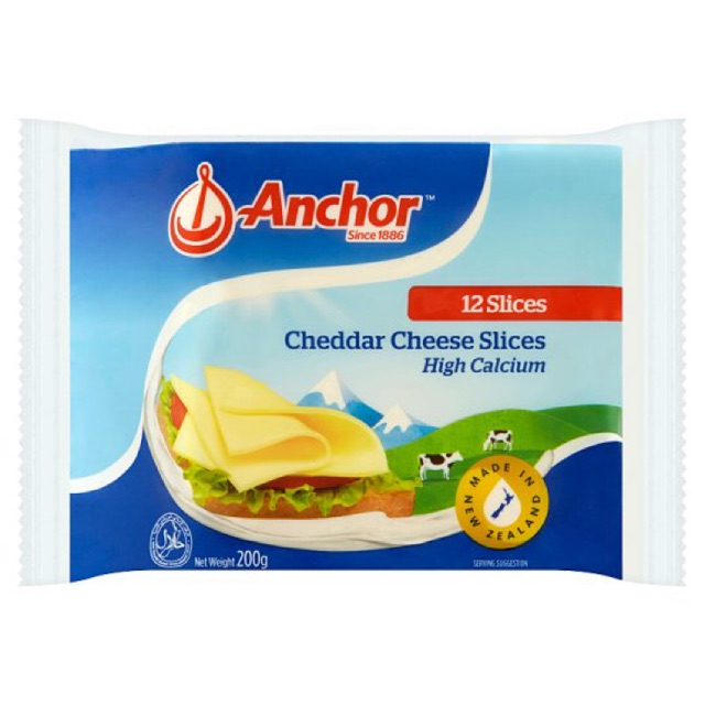 Anchor Cheese Calcium 12 Slices 200 G