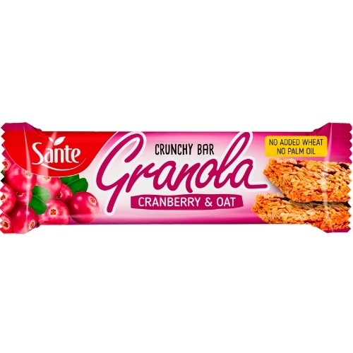 Sante Crunchy Bar Granola Cran & Oat 40
