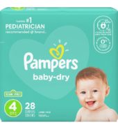 Pampers Baby Dry Diapers Size 4 28 Ct