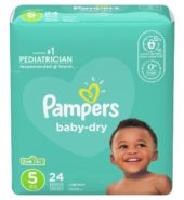 Pampers Baby Dry Diapers Size 5 24 Ct