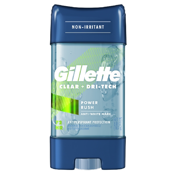 Gillette Clear Gel Power Rush  3.8 Oz