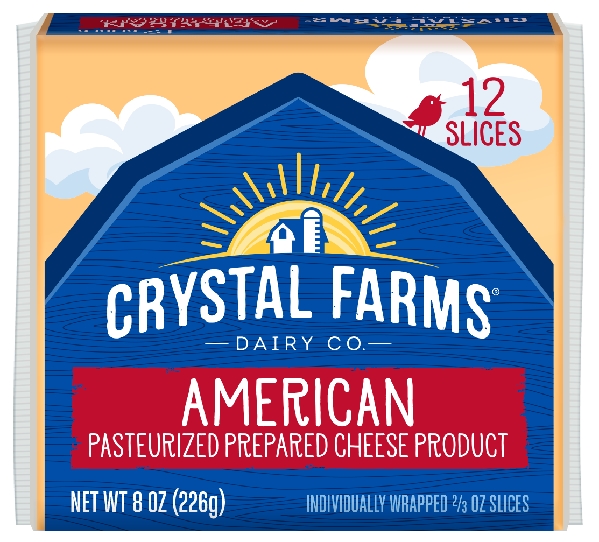 Crystal Farms Cheese Singles 8 Oz