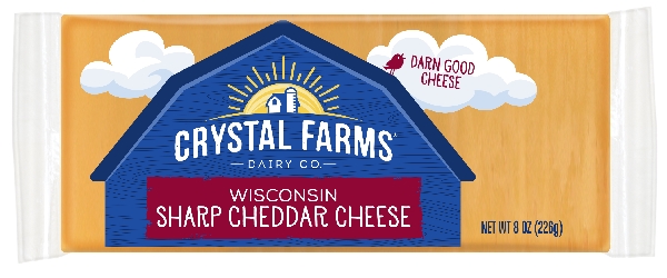 Crystal Farms Sharp Cheddar Ch 8 Oz