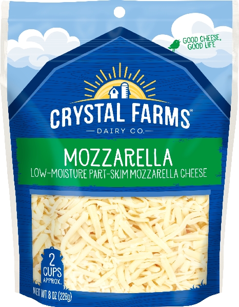 Crystal Cheese Mozarella Cheese Shred 8z