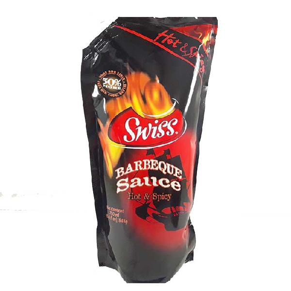 Swiss Bbq Sauce Hot & Spicy Spouch 750 M