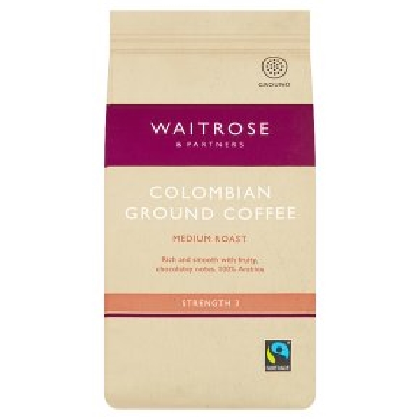 Waitrose Colombian Ground Coffee Med Roa