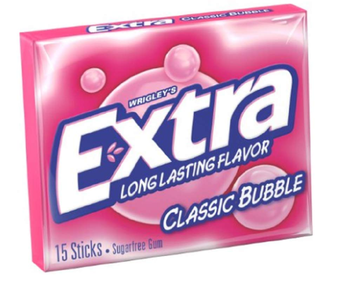 Wrigleys Extra Classic Bubble Gum 15 Ct