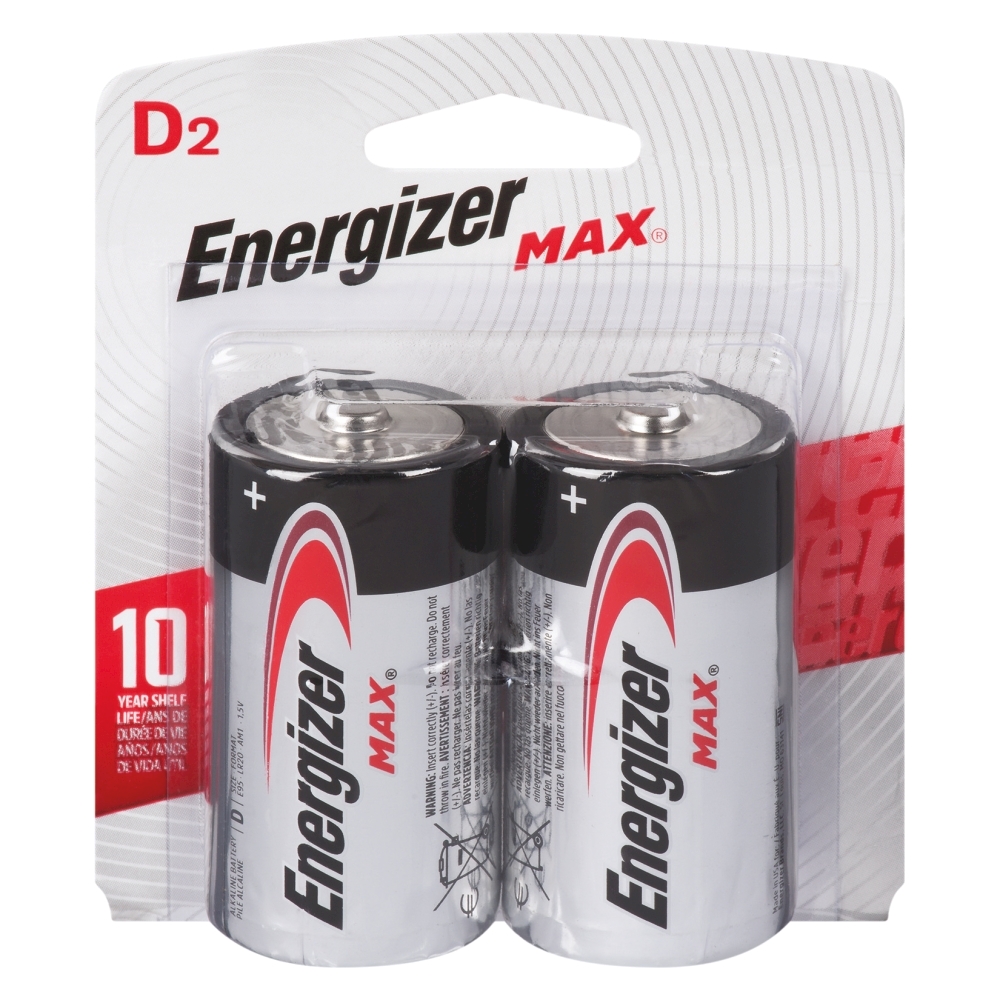 Energizer Batteries Max D 2’s