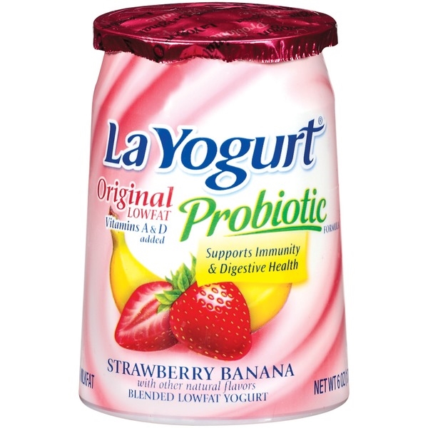 La Yogurt Original Lf Strawberry  Banana