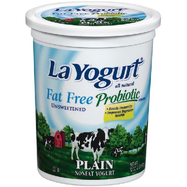 La Yogurt Fat Free Unsweetened Plain Yog