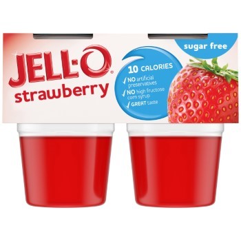 Jell O Strawberry Sugar Free 4 Ct 12.5 O