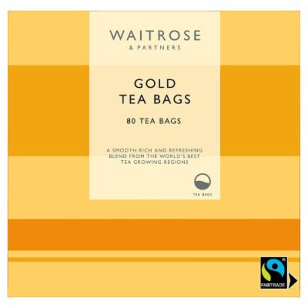 Waitrose Tea Bags Gold 80 Ct