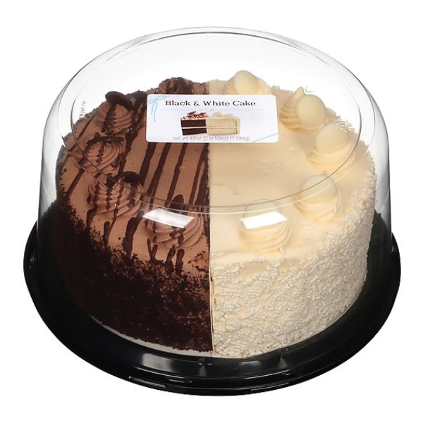 Rich’s 8” Double Layer Black & White Cake